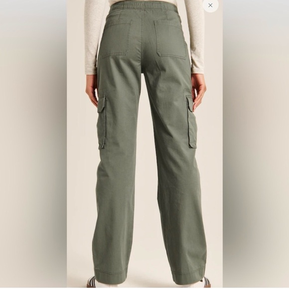Y2K Abercrombie Fitch Military Utility Cargo Women 8 Pants Straight Leg Outdoor - Picture 3 of 13